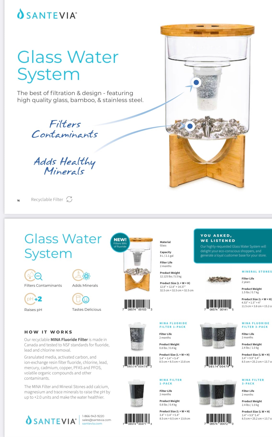Santevia Glass Water System